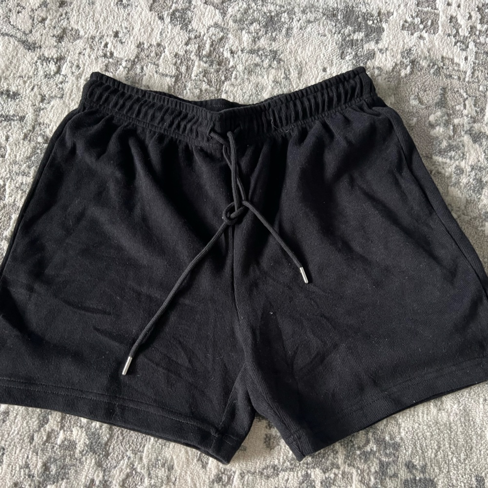 Womens high waisted jaw string sweat shorts